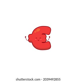 Set of cute euro character collection with various fun poses using white background