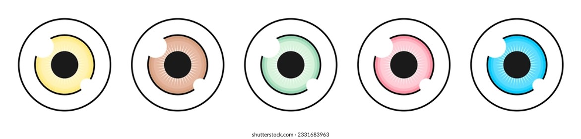 Conjunto de bóvedas preciosas de diferente color aisladas en el fondo blanco. Diseño plano