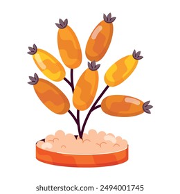 Set of Cute Fall Season Flat Stickers 

