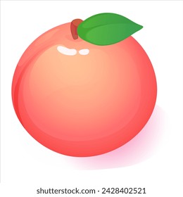 Satz von niedlichen flachen Vektor-Früchte und Beeren: Apfel, Erdbeere, Himbeere, Brombeere, Johannisbeere, Pfirsich, Wassermelone, Trauben, Pflaume, Kirsche, Birne, Mandarine, Stachelbeere, schwarze Johannisbeere, Ananas, Zitrone.