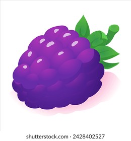 Set of cute flat vector fruits and berries:apple, strawberry, raspberry blackberry, currant, peach, watermelon, grapes, plum, cherry, pear, tangerine, gooseberry, black currant, pineapple, lemon.