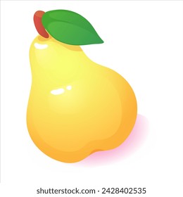Set of cute flat vector fruits and berries:apple, strawberry, raspberry blackberry, currant, peach, watermelon, grapes, plum, cherry, pear, tangerine, gooseberry, black currant, pineapple, lemon.