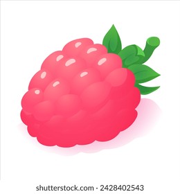 Set of cute flat vector fruits and berries:apple, strawberry, raspberry blackberry, currant, peach, watermelon, grapes, plum, cherry, pear, tangerine, gooseberry, black currant, pineapple, lemon.