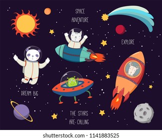 Vectores Imagenes Y Arte Vectorial De Stock Sobre Space Cute