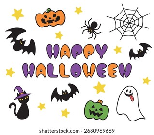 Conjunto de lindo Vector de Halloween