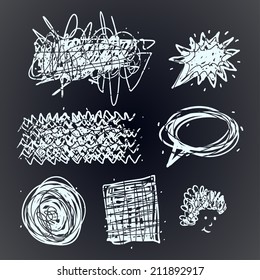 Set of cute hand draw elements for design