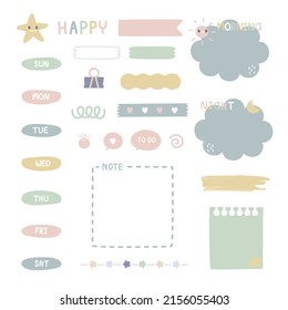 set of cute hand drawn, doodle text box with icon, speech bubble balloon, flat design, vector, illustration