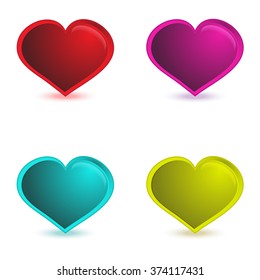 Set of cute hearts