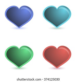 Set of cute hearts