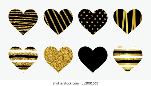 Set of cute hearts. Love. Valentine's day
