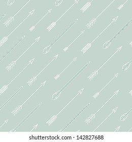 A set of cute hipster arrows, hand drawn doodles