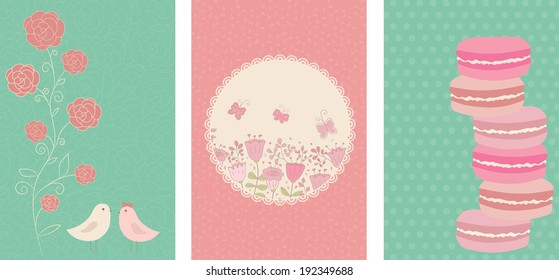 Set of cute holiday cards.