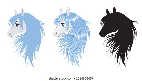 Horse Head Silhouette Images Stock Photos Vectors Shutterstock