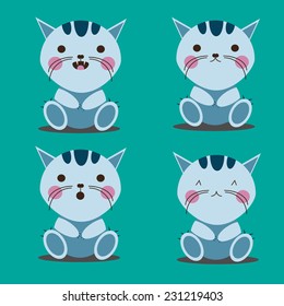 Set of cute kittens