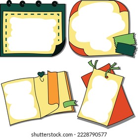 set of cute labels for notebook and journaling. 