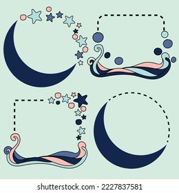 set of cute labels for notebooks or journal