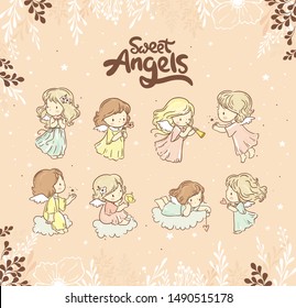 Set of cute little angels/ christmas collection
