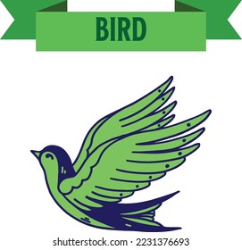 Set of cute little colorful birds isolated on white background
Vector Collection of Bird Silhouettes