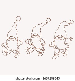 Set with cute little gnomes/ fairy tale collection