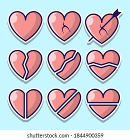 conjunto de adorables ilustraciones de amor