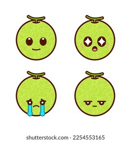 Set of Cute Melon Stickers