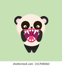 set cute monster animal character vector icon for sticker and background