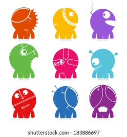 Set of cute monsters