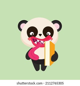 set cute monter animal character vector icon for sticker and background
