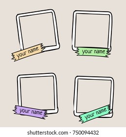set of cute, painted frames
