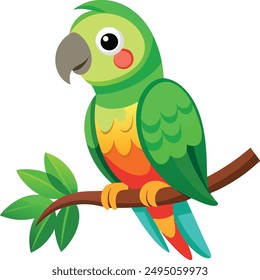 Conjunto de colección de dibujos animados de Cute Parrot