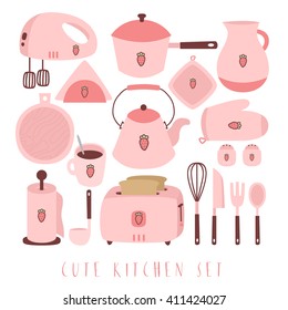 pastel kitchen set