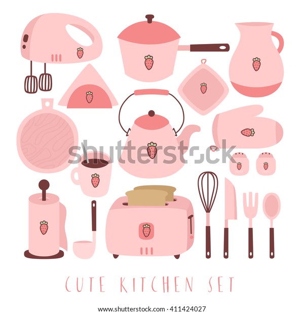 pastel kitchen set