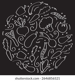 Set of cute pen line doodle element vector. Hand drawn doodle style collection of speech bubble, arrow, firework, star, heart, thunderbolt. Design for decoration, sticker, idol poster, social media.