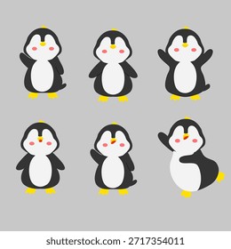 Illustration von süßen Pinguinen