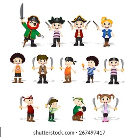 Set of Cute Pirates