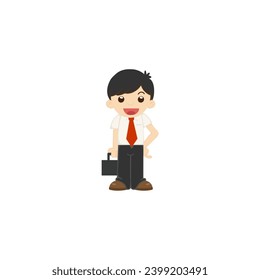 conjunto de poses lindas del empresario de los oficinistas