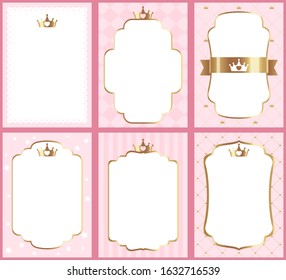 Set cute princess pink