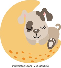 Set cute puppy back to school