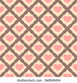 Set Cute retro abstract seamless pattern.Perfect for decoration postcards, brochures, textiles or paper packaging.Ideal for Save The Date, baby shower, valentines day, birthday cards, invitations