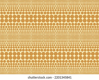 Set of the cute retro seamless big and small polka dot pattern and lined textile on pastel brown and beige color background with white spots, stripes, and lines. vector art image abstract illustration