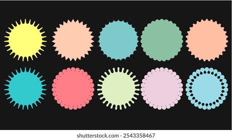 set of cute ribbons pastel color	
