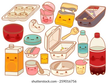 Set of Cute Rubbish - Vector file EPS10