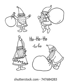 Set of Cute Santa Claus