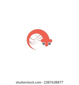 set of cute sea animals with expressions drawing