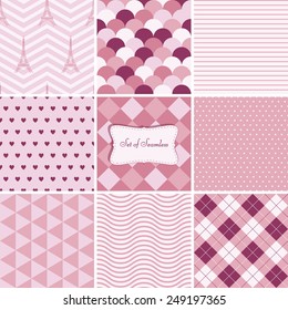 Set of cute seamless patterns