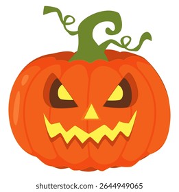 Set of cute and spooky Halloween pumpkins in various expressions, perfect for decoration, party invites, and seasonal design.