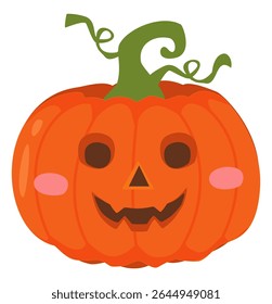 Set of cute and spooky Halloween pumpkins in various expressions, perfect for decoration, party invites, and seasonal design.