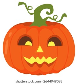 Set of cute and spooky Halloween pumpkins in various expressions, perfect for decoration, party invites, and seasonal design.