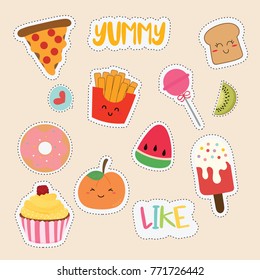 set of cute sticker