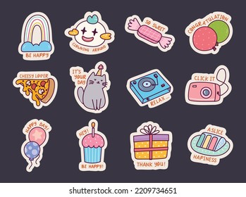 Set of Cute Sticker Doodle